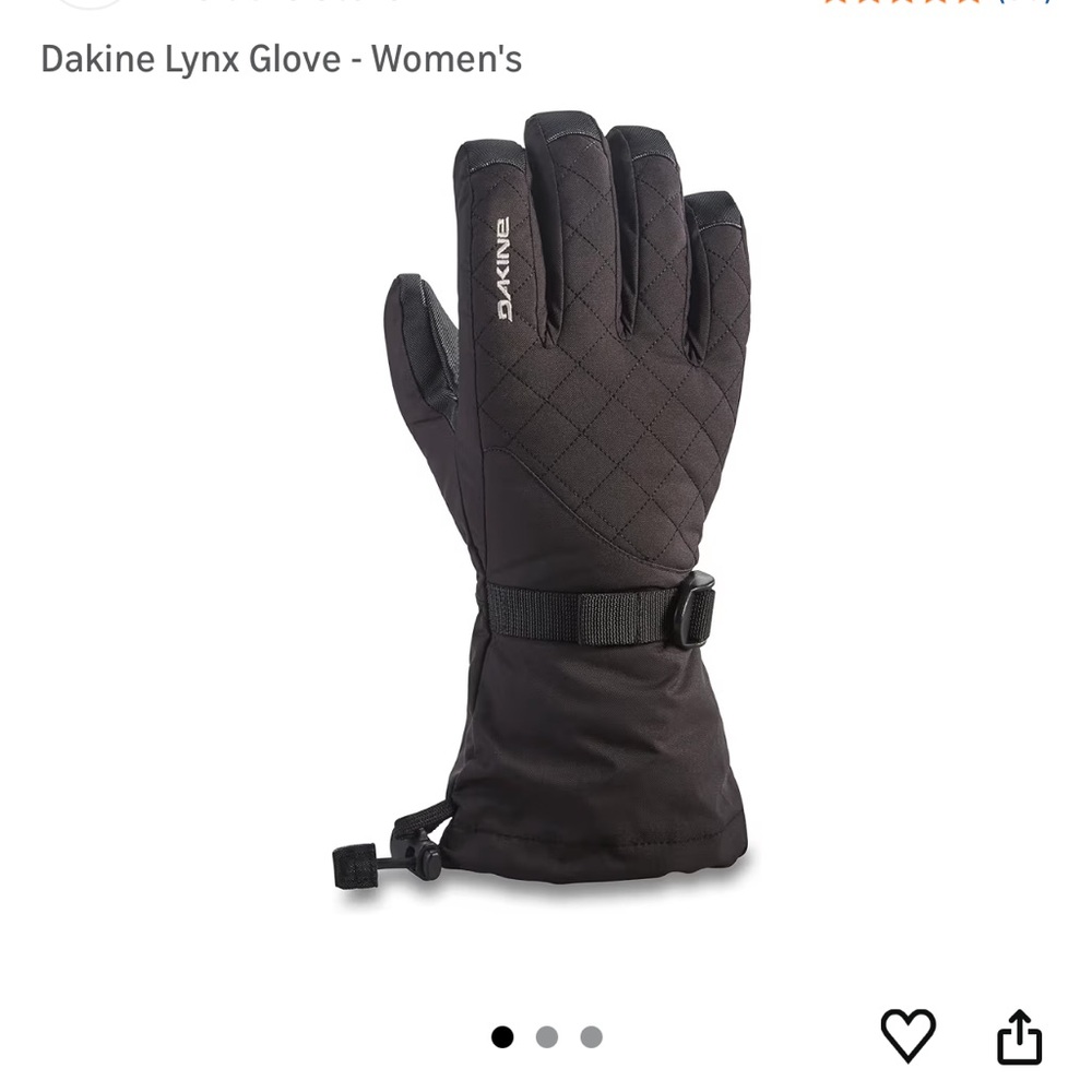 Dakine Quilted Black Gloves